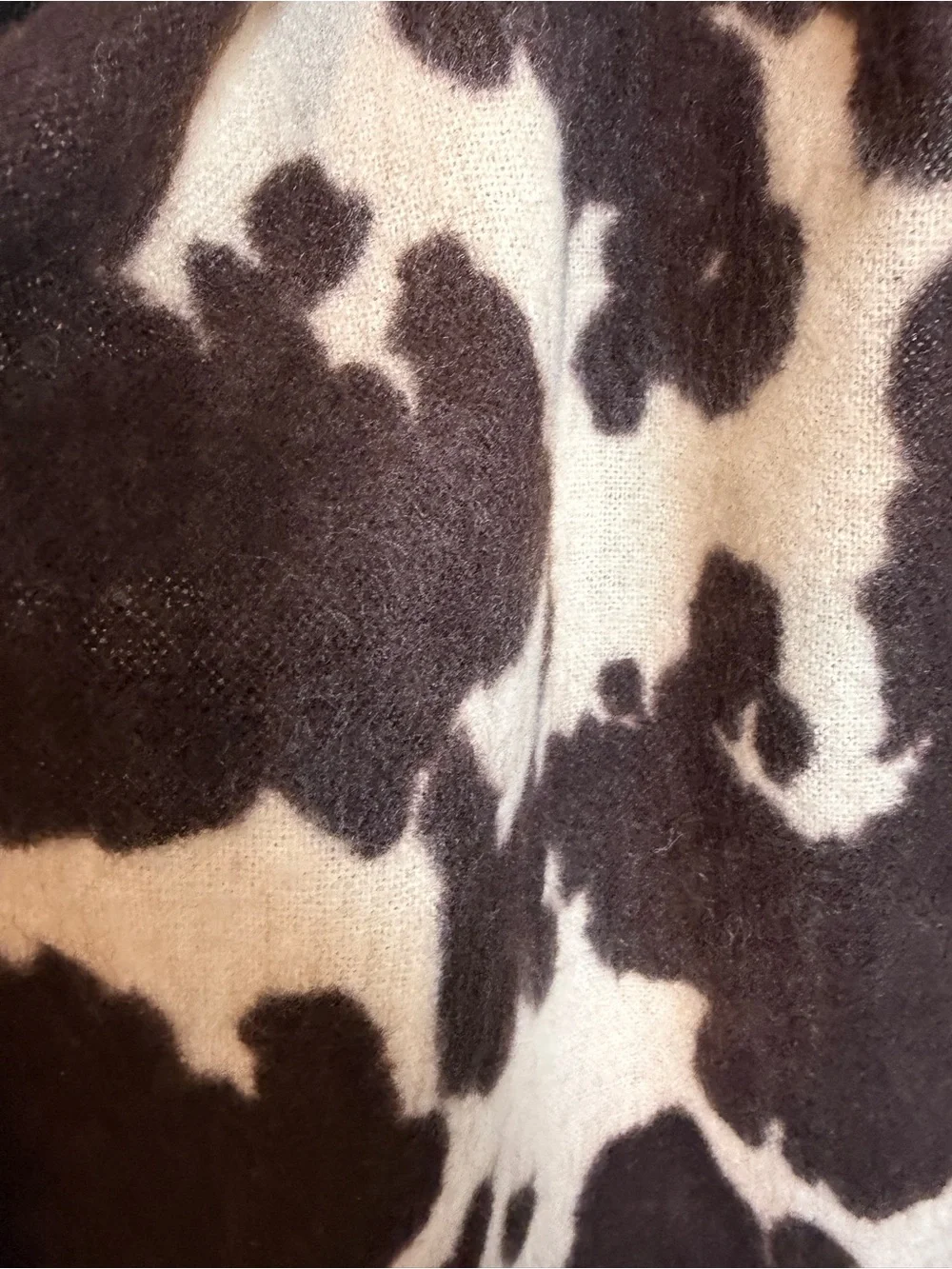 Anthropology Mauve Cow Print Scarf - Picture 4 of 7